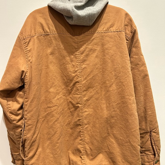 Dickies Men's Tan Hooded Shirt Jacket - Picture 2 of 6